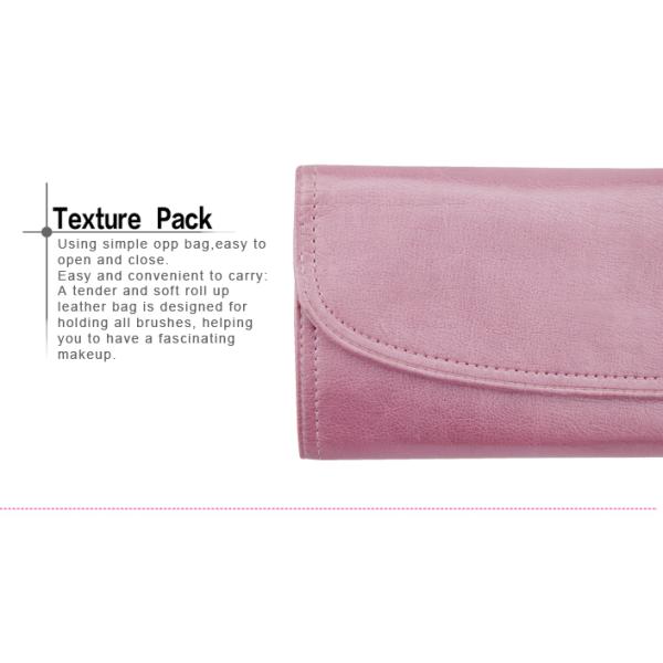 Smoky Brush Wooden Handle Travel Makeup Brush Set 7 pcs White Nylon Hair