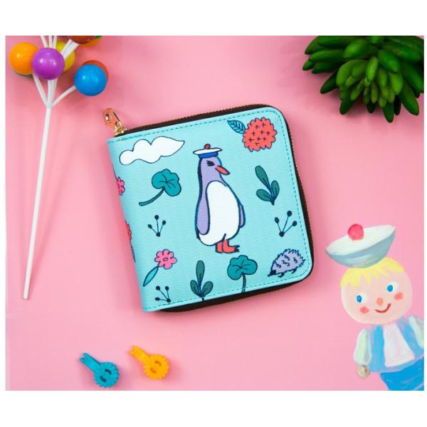 New square wallet lovely female multi-functional hand-painted animals