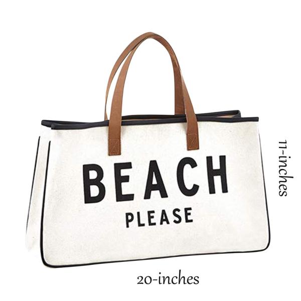 Reusable Canvas Grocery Shopping Tote Bag in Organic Cotton Material with Letter Print