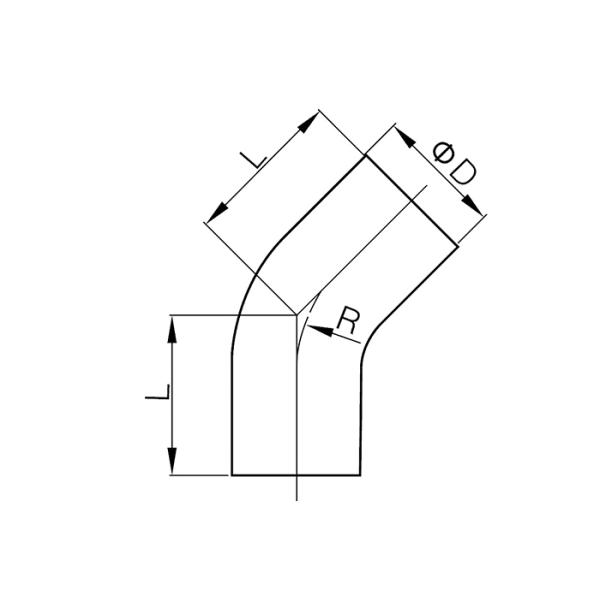 304 / 304L Stainless Steel Sanitary Pipe Fittings Butt Weld Tube Elbow For Food Industry