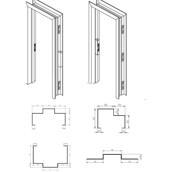 Galvanized Steel Plate Door Frame Roll Forming Machine Full Automatic