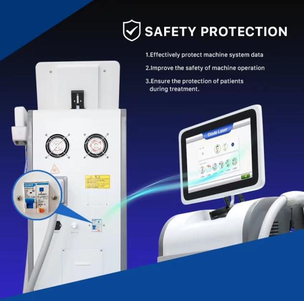 808nm Diode Laser Hair Removal Machine 10.4 LCD 400ms Pulse Width