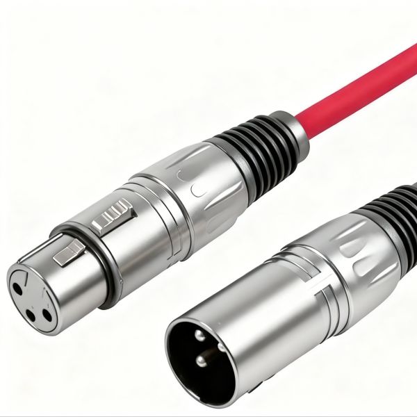 OEM XLR Microphone Cable, 3‑Pin Male to Female Balanced Audio Cable Red Heavy