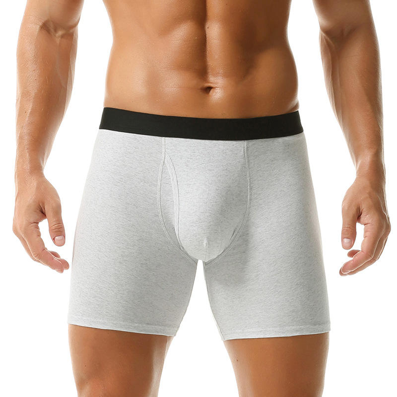 Versatile Long ‑ Leg Elastic Men's Breathable Boxer Briefs For Gym Workouts