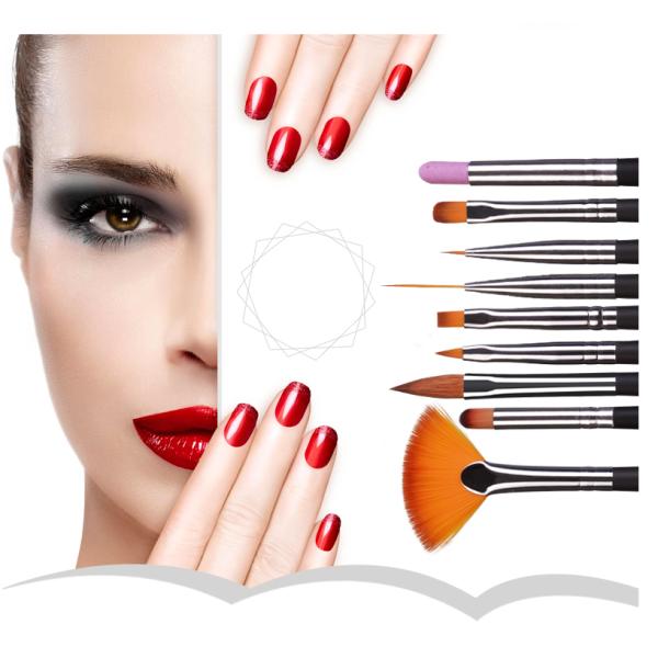 Очищая набор щетки искусства ногтя УЛЬТРАФИОЛЕТОВОГО геля акриловый с чистыми волосами Колинскы