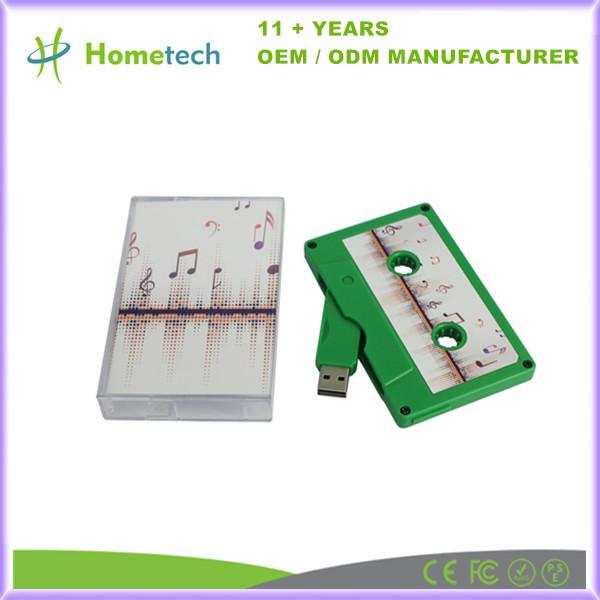 Cassette Tape Memoria USB Flash Drive 4GB 8GB 16GB 32GB 64GB 128GB With Custom Logo
