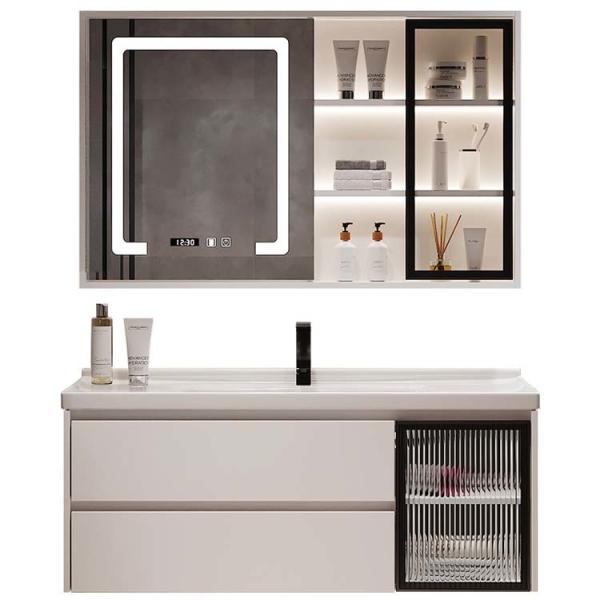 35-37 In Wall Mounted Bathroom Vanity With Sink Rectangle Shape