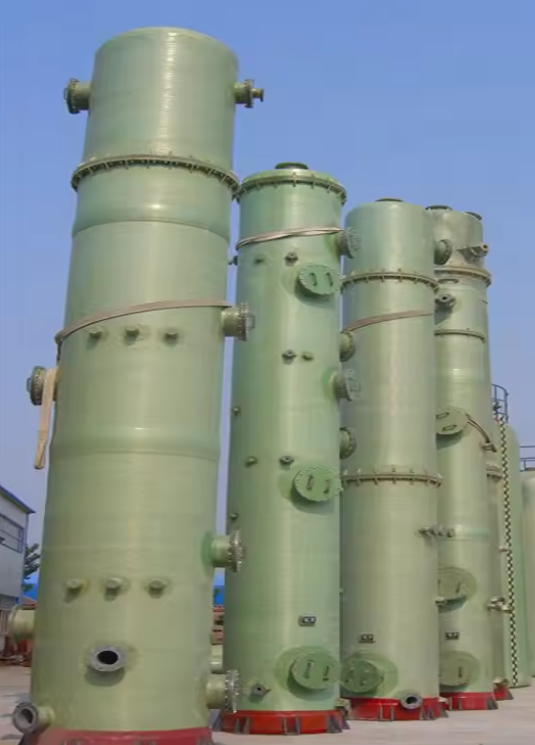 FRP Bubble Tower GRP Волокно стекла Аммиака Поглощающая башня Химическое загрязнение Промышленность