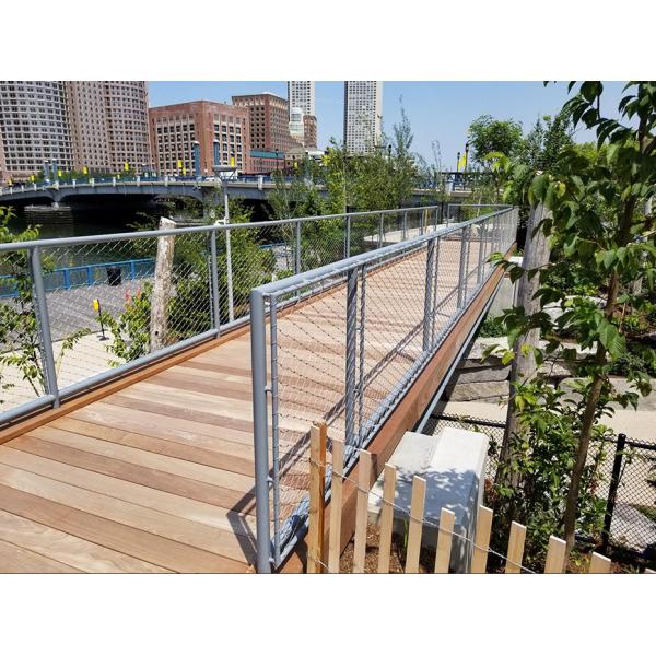 Flexible Woven Plain Weave Stainless Steel Rope Mesh With 1*10m/2*5m/2*3m/10*10m Boundary Dimension For Bridge Fence