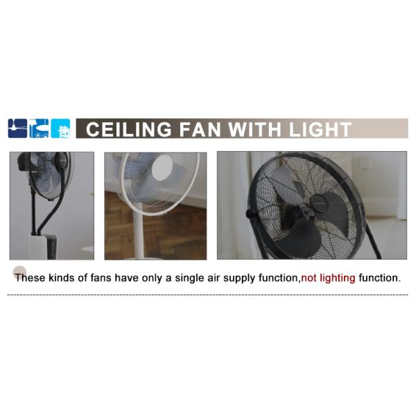 36 polegadas Cage de aço interior E27 * 3 lâmpada LED ventilador de teto invisível com lâmina retrátil