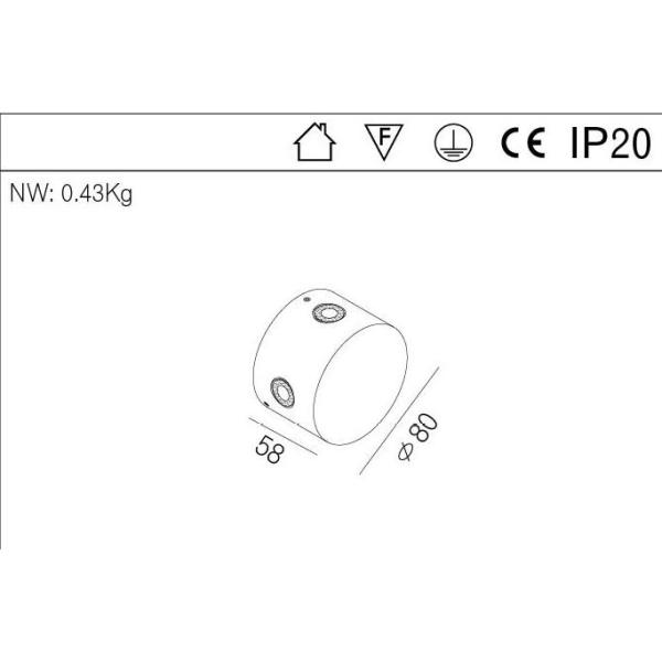 4 Way COB LED Interior Wall Lights 4 * 1 W For Home Hotel Bar IP20 Wall Light Fixtures