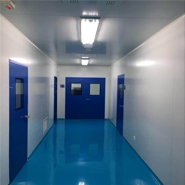 Blue GMP Powder Coated Steel Doors 1.5mm Frame Stainless Steel Swing Door