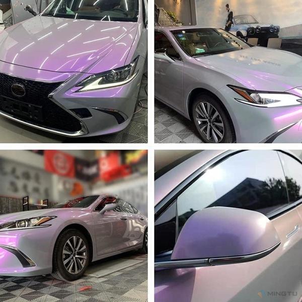 Body Position Mingtu Ultra Gloss Purple Vinyl Car Wrap with Nano Air Release Technology