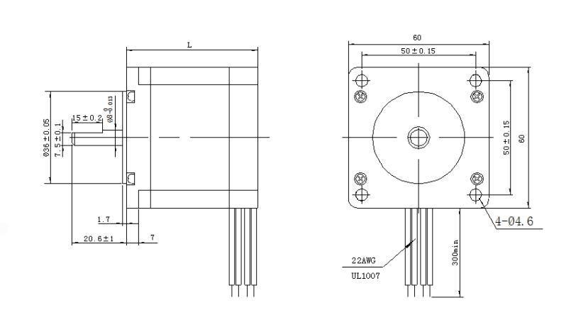 2.8v мотор 60mm 2.35nm 60BYGH805 27 наивысшей мощности 1,8 градусов Stepper