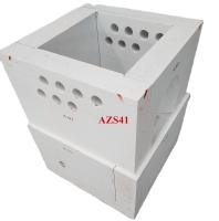 Blocos fundidos de zircão branco personalizados para fornos de vidro refratários 40T Inventário