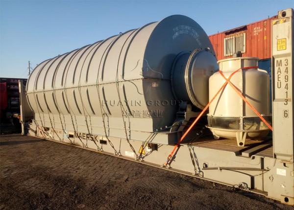 Small Pyrolysis Plant Plastic Waste To Fuel , CE Waste Tire Recycling Plant