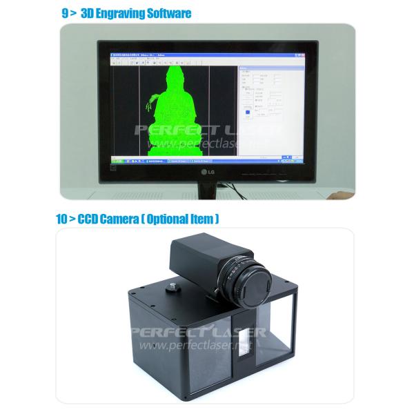 Establo cristalino de la refrigeración por aire de alta velocidad del equipo de grabado del laser de los retratos 3D