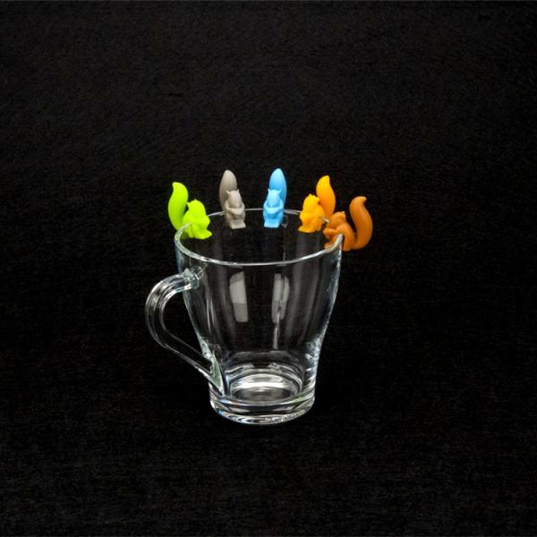 hot sale silicone cute suction rubber wine glass colorful identifying cup marker