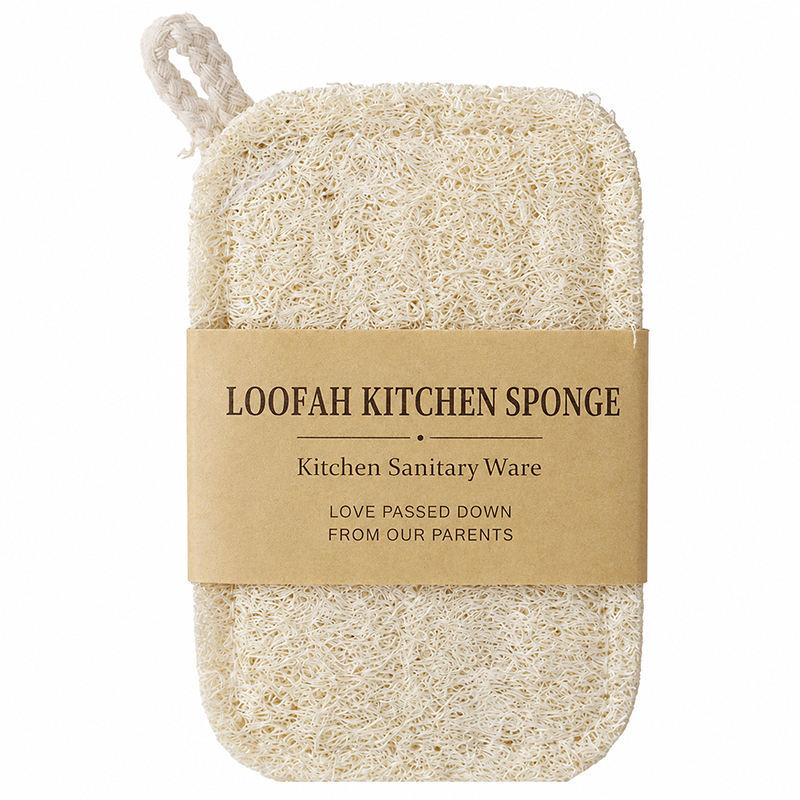 Biodegradable Non Scratch Loofah Scrubber Sponge Absorbent Dish Washing Pad Kitchenware Tool