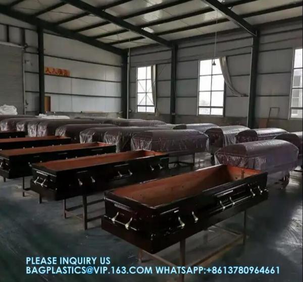 Funeral Adult Cheap Wood Coffins With Best Painting funeral supplies wholesale luxury casket urn cremation coffin