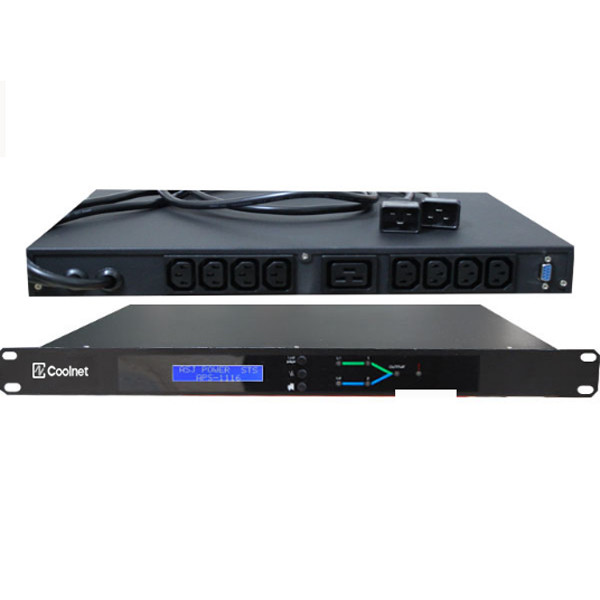 19 Inch Rack Mount Static Transfer Switch PDU ATS with Dual Power Input and Fast Switch Time ≤6ms