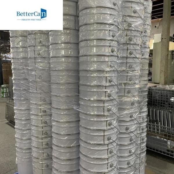 Chemical Oil 5 Gallon Metal Buckets 20 Liter Black Bucket With Handle