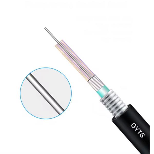 Cable de fibra óptica GYTA de 12 núcleos, cable aéreo y de conducto para exteriores