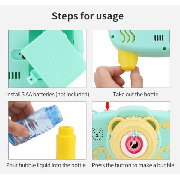 материалы камеры 240g машины пузыря 3xAA экологически дружелюбные со светом СИД