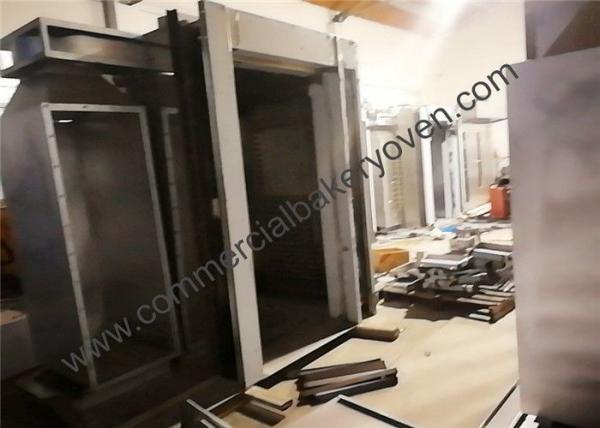 Double Door Bakery Rack Oven 64 Trays Two Trolley With Italy Burner