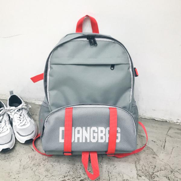 Summer south Korean version of the new canvas backpack female bag schoolbag college wind large capacity travel bag