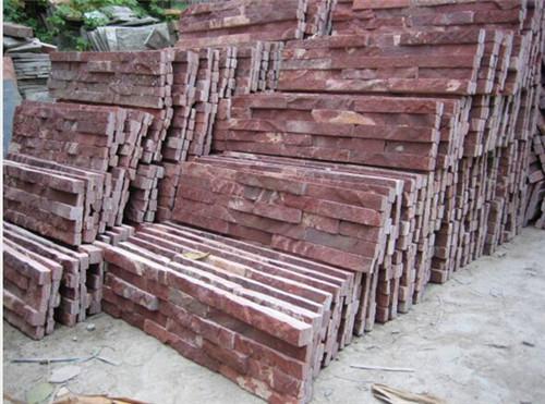 Natural stone Slate Culture Stone Peach Red Quartzite Ledge Stone Panel