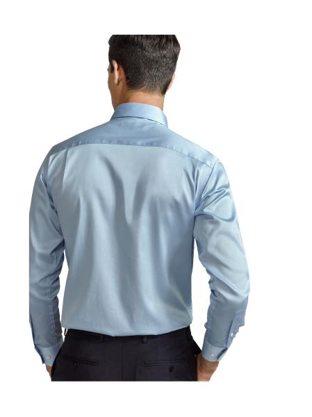 Covered Button Closure Type Long Sleeve Men's Clothing Dress Shirts for and Comfort
