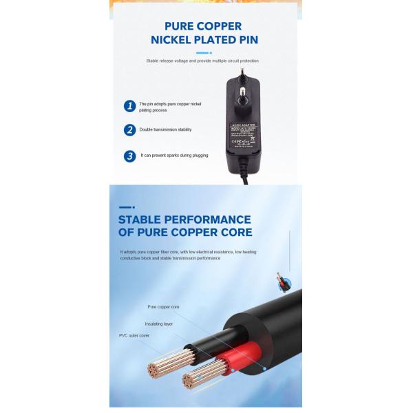 Black Led Power Adapter Ac Dc Us Eu Uk Au Plug Wall Mount 12v 1a