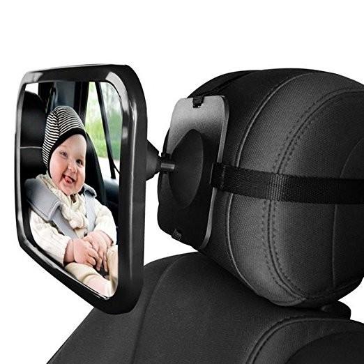 Rear Facing Baby View Mirror for Child Safety Car Seat - Crystal Clear Reflection Convex Mirror
