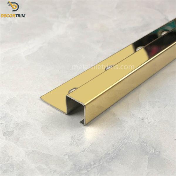 Tile Edge Trim  Transition Strip Floor Tile Trim Tile Edging Corners Gold Colour