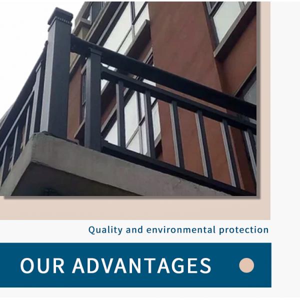 Apartment Interior Wall Mount Wrought Iron Stair Railing for Easy Installation