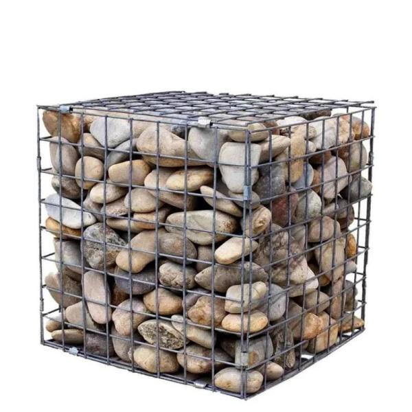 2x1x1m Gabion Cage HDG Wire Mesh 8*10cm Gabion Box Retaining Wall Gabion Basket Barrier PVC Coated Erosion Control