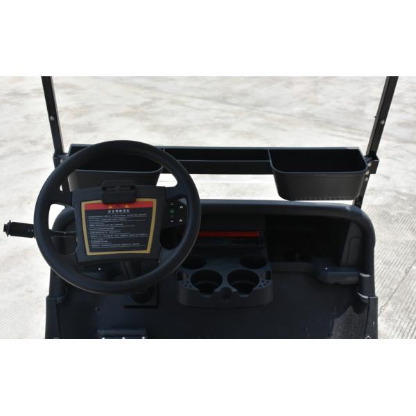 Red Body Color Sightseeing Car 8 Passenger Electric Golf Buggy With Plastic Storage Tank