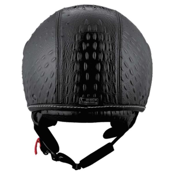 Custom Vintage Retro Leather Motorcycle Helmet ECE 22.06 with High Density EPS Liner