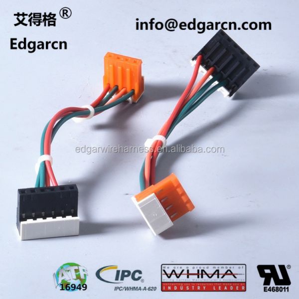 IDC Connector Closed End Type Cable Assembly for PCBA AMP 2.54 Mm Mirror Wire Harness for Truck Pin Connector Automobile Edgarcn