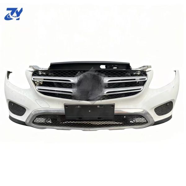 For Mercedes-Benz GLC43 GLC300 AMG X253 W253 2016-2019 Front Bumper Kit with Grille Chrome Trim Kit