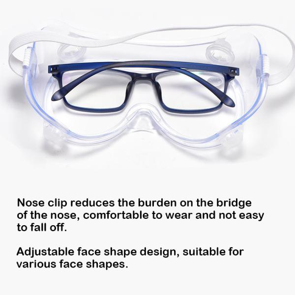 PVC Body Eye Protection Goggles , Lightweight Anti Dust Safety Glasses