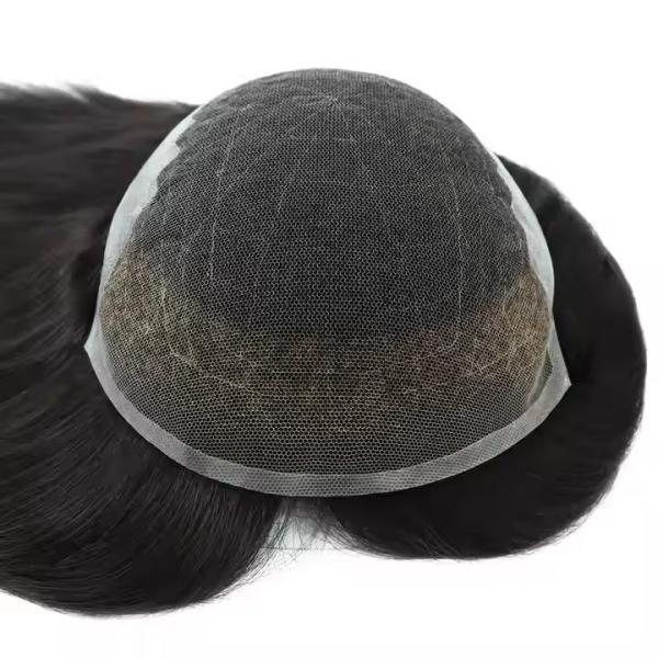 Q6 Model hairSystem for Women Import Lace Topper Lace with PU Natural style Straight 100% Indian Human Hair Toupee