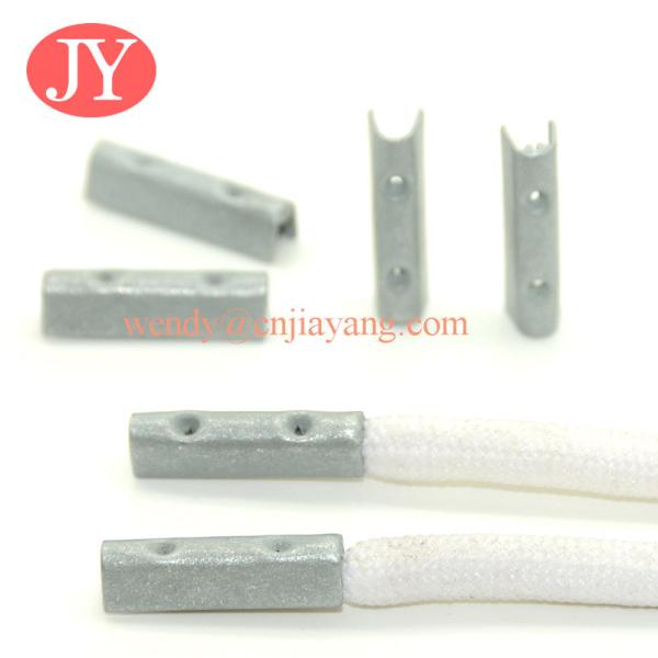 Hot Sales Custom Logo Rose Gold Square Metal Aglet For Sport Shoe