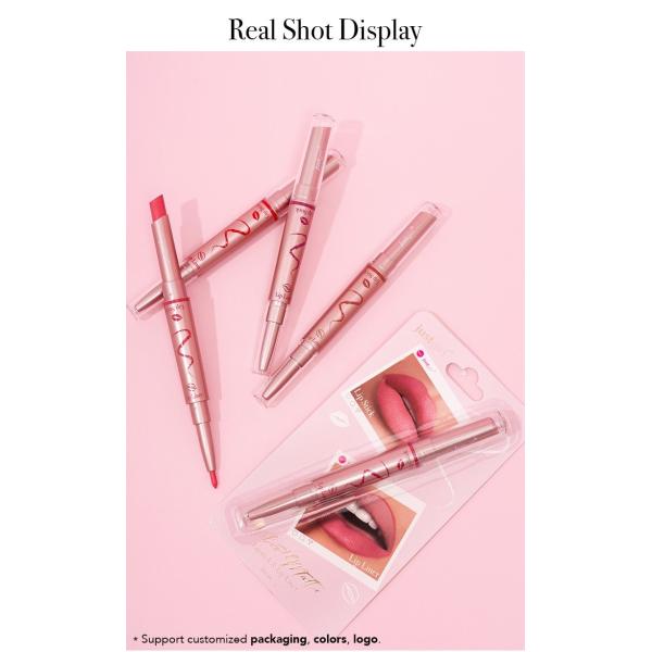 Double Ended Exquisite Long Lasting Waterproof Lipstick Pencil Kit FDA Certified