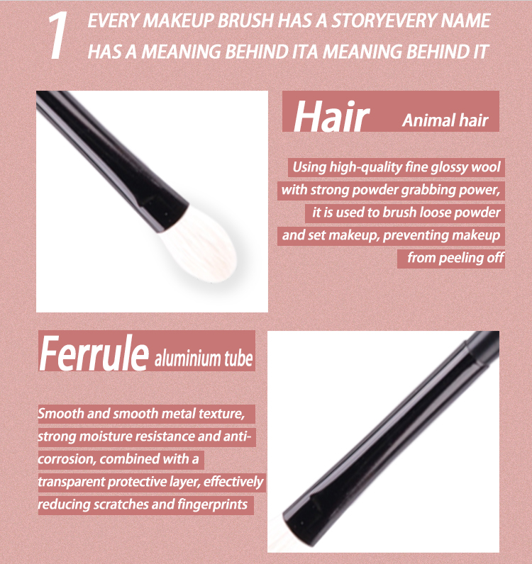 Pure White Wool Hair Eyeshadow Blending Brush, OEM/ODM Services Available-Product Code: Y21
