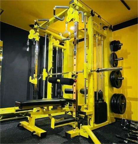 Commercial  Indoor All in One Fitness Equipment Power Rack Smith Machine Multi Functional