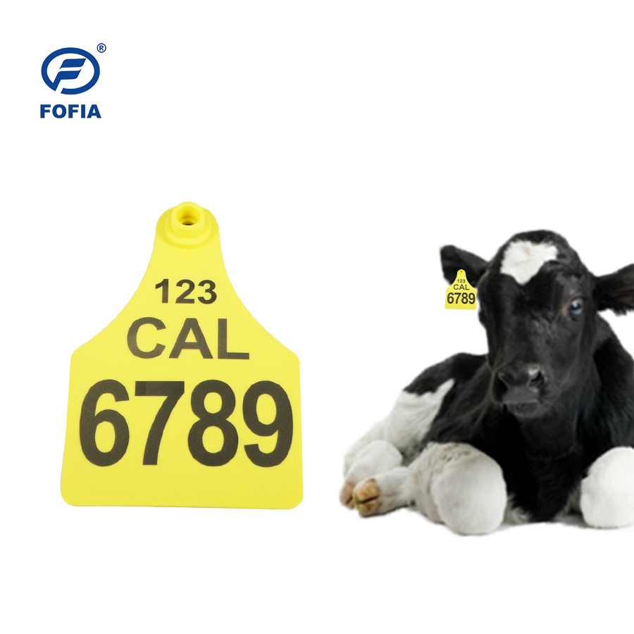 FOFIA ET921 Plastic Cow Ear Tags Animal Tracking Laser Coding Various Sizes Bovine Cattle Sheep Pig Farm Use with Number