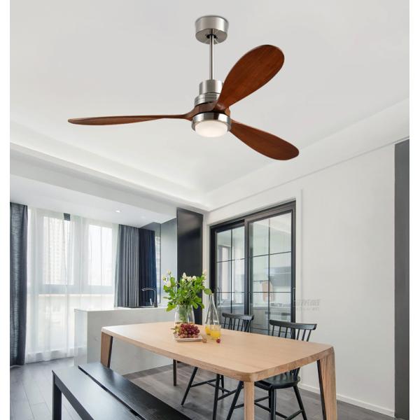 EMC Home Hotel 220v 1320MM Wood Ceiling Fan Light Three speed Customized