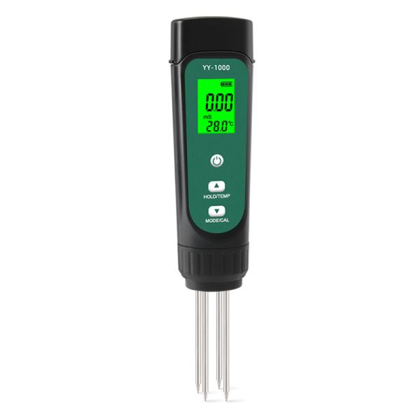 3in1 Soil Tester Kit EC 0.01-20.00ms/cm Moisture Temperature Meter For Garden Hydroponics